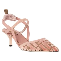 Sale Rosa Velvet Slingback Hæle Dame Pumps|Stiletter