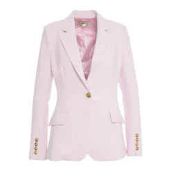 Rose Crepe Blazer med Notched Revers Dame Jakker