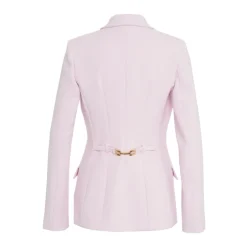 Rose Crepe Blazer med Notched Revers Dame Jakker