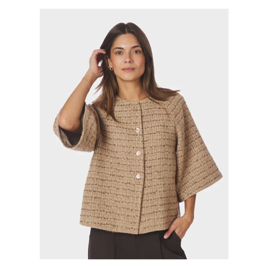 Hot Rosella Boucle Mini Jakke Dame Jakker