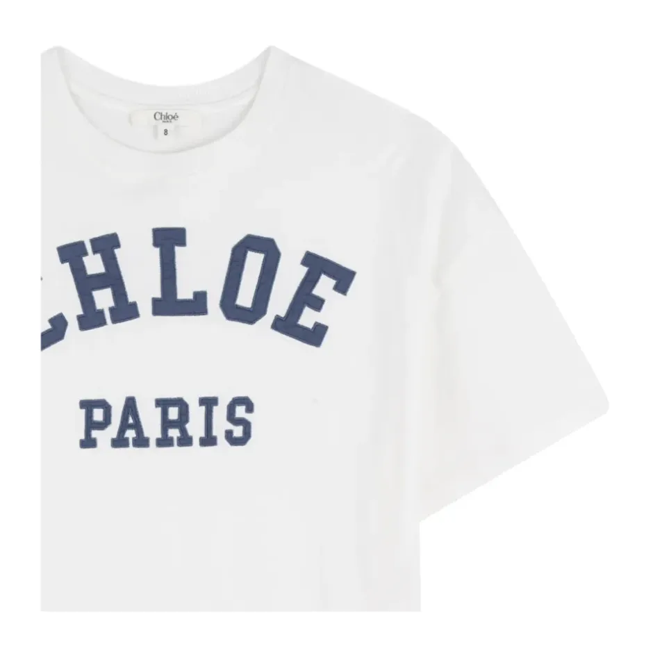 New Round Neck Logo-Appliqué Kjole Børn Kjoler & Nederdele