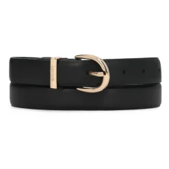 Discount Rounded Buckle Leather Belt Dame Bælter