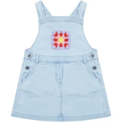 New Salopette Denim con Dett Ricamato Børn Kjoler & Nederdele