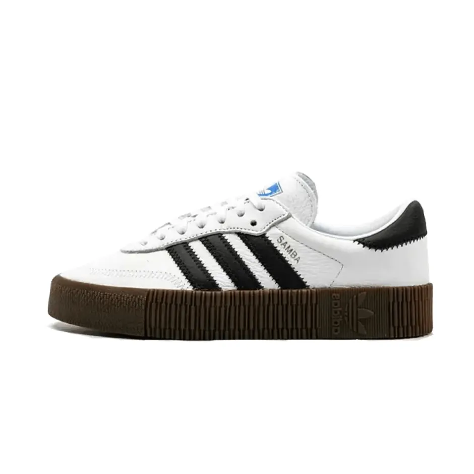Clearance Sambarose White Black Gum Sneakers Dame Sneakers