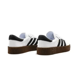 Clearance Sambarose White Black Gum Sneakers Dame Sneakers