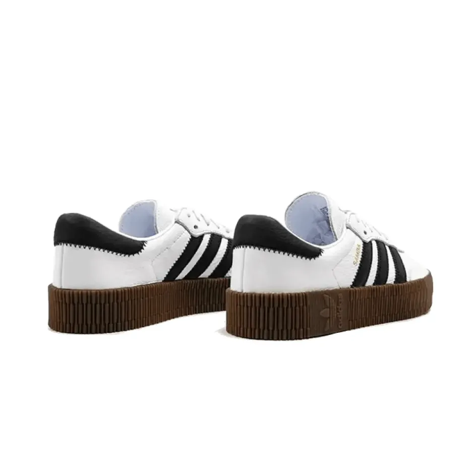 Clearance Sambarose White Black Gum Sneakers Dame Sneakers