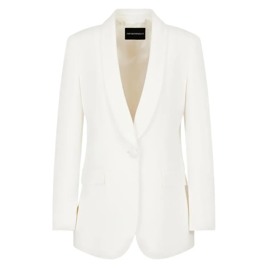 Satin Shawl Krave Knap Jakke Dame Jakker
