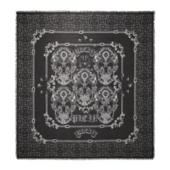 Clearance Scialle Nero Silky Scarf Halstørklæder Og Tørklæder