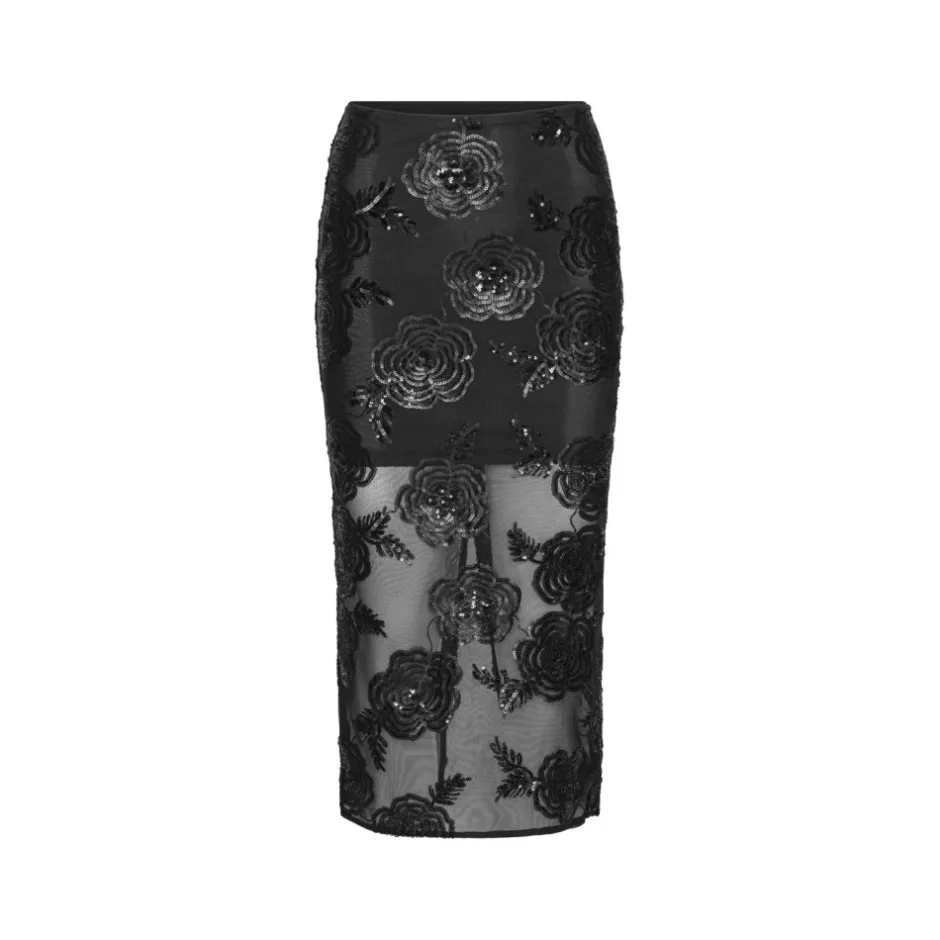 Discount Sequins Midi Skirt Dame Nederdele