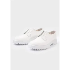 Hot Shannon T White Derby Dame Snøresko