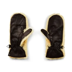 Clearance Shearling Leather Logo Handsker Handsker
