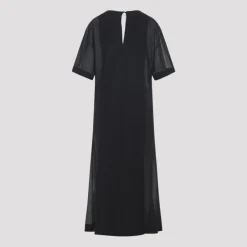 New Sheer Draped Midi Dress Dame Kjoler