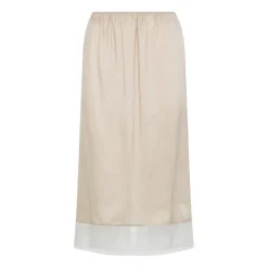 Hot Silk Pull On Lace Trim Skirt Dame Nederdele