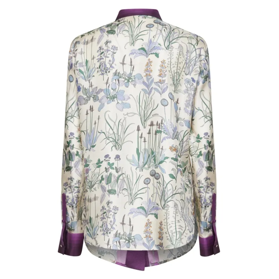 Online Silkeskjorte med print Dame Bluser & Skjorter