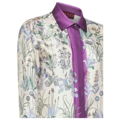 Online Silkeskjorte med print Dame Bluser & Skjorter
