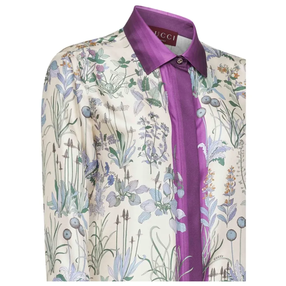 Online Silkeskjorte med print Dame Bluser & Skjorter
