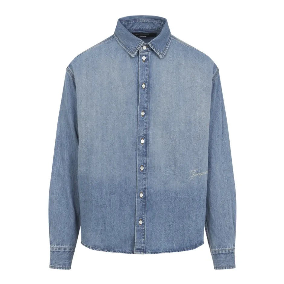 Outlet Simon de-Nîmes Denim Skjorte Skjorter