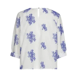 Discount Skjorte med broderede blomster Dame Bluser & Skjorter