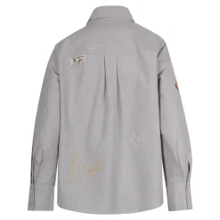 Hot Skjorte med logoetiket og blondebroderi Dame Bluser & Skjorter