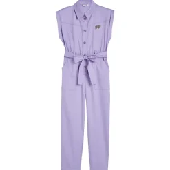 Hot Skjortekjole med knaplukning foran og tone-i-tone bælte Børn Jumpsuits