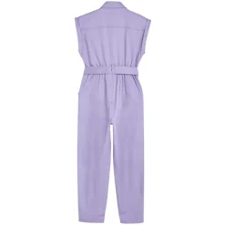 Hot Skjortekjole med knaplukning foran og tone-i-tone bælte Børn Jumpsuits