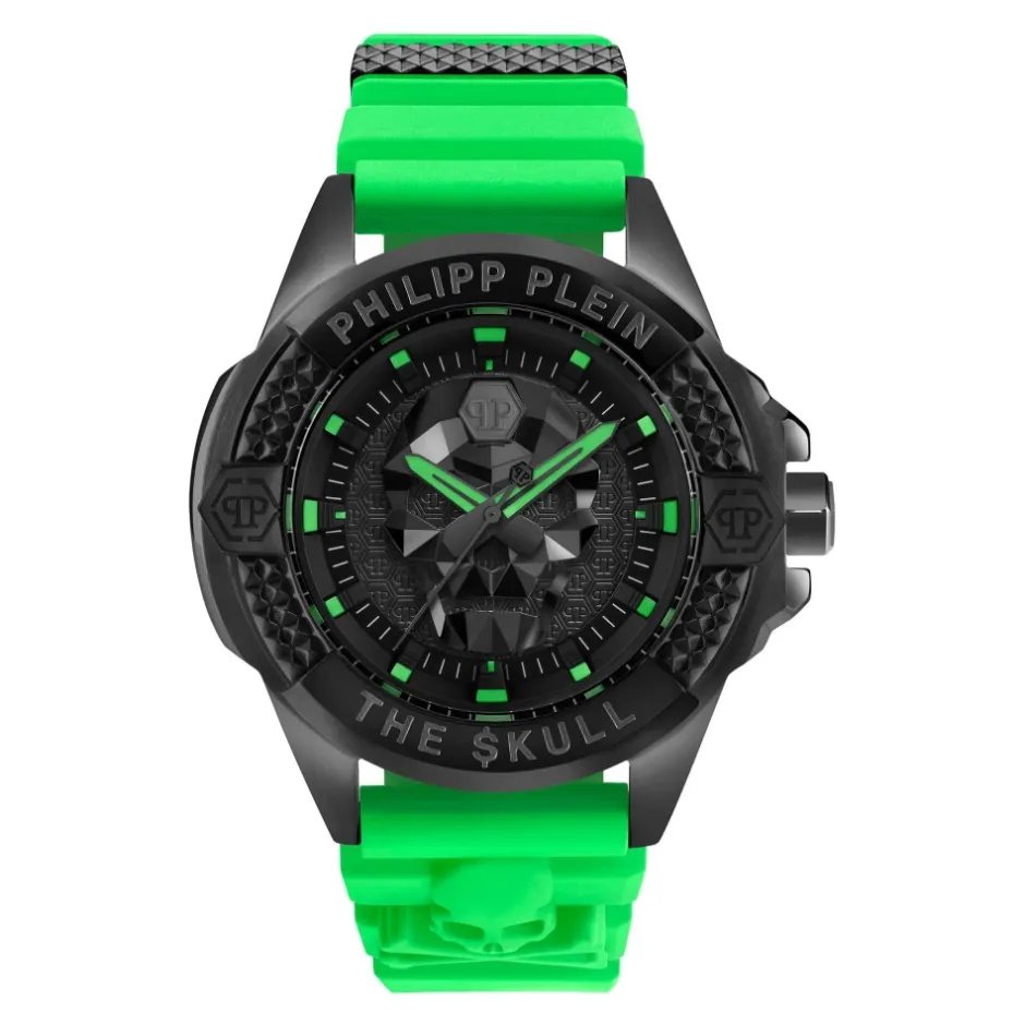 Hot Skull Watch med grøn rem Ure