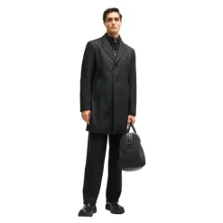 Online Slim Fit Frakke med Aftagelig Lynlås Frakker