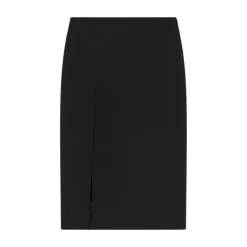 New Slim Fit Stretch Nederdel med Frontslids Dame Nederdele