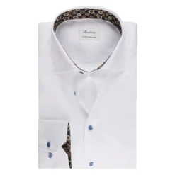 Discount Slimline skjorte med kontrastmanchetter Skjorter