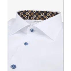 Discount Slimline skjorte med kontrastmanchetter Skjorter