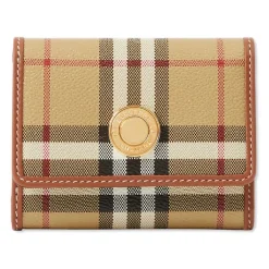 Small Check Folding Wallet Dame Punge & Kortholder