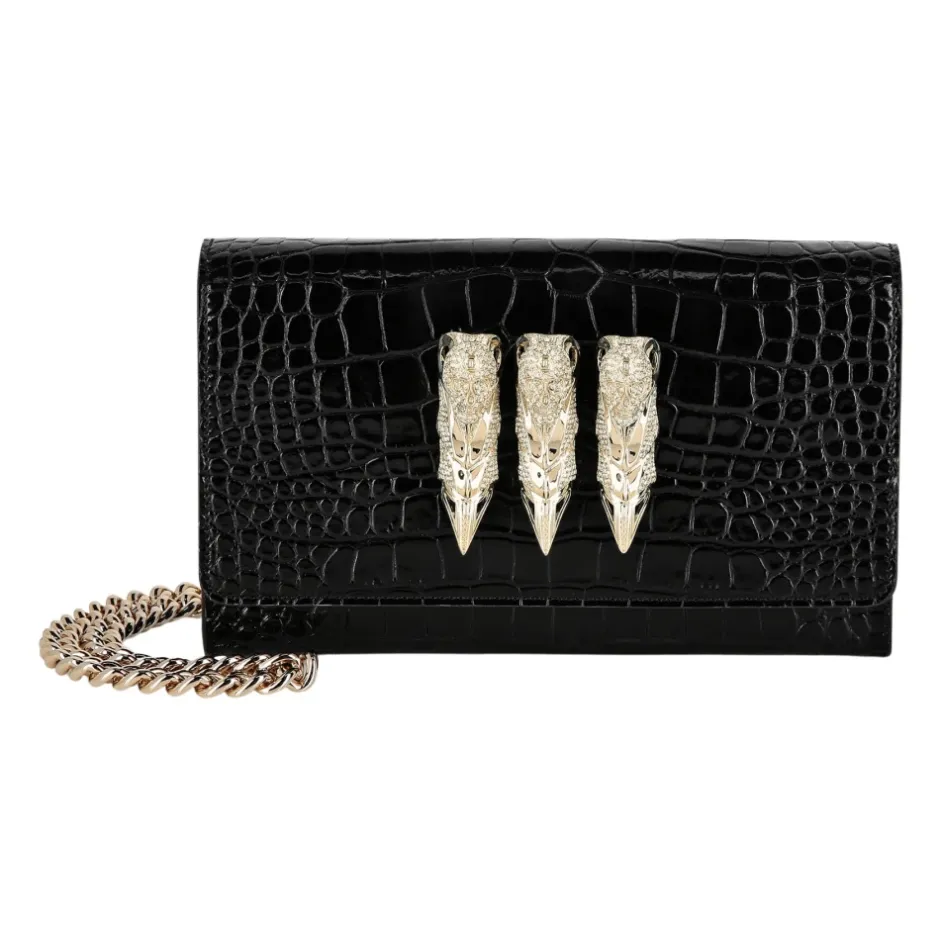 Hot Small Croco Embossed Clutch Eagle Dame Clutch