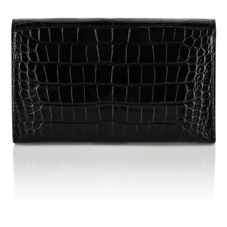 Hot Small Croco Embossed Clutch Eagle Dame Clutch