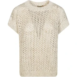 Smanicato Traforato in Cotone Dame Striktrøjer & Sweatere