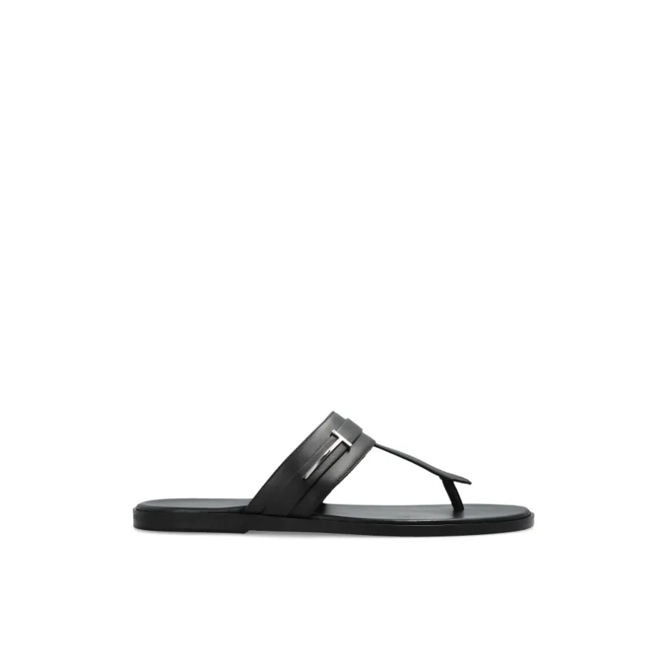 Smooth Leather T-Sandal Sandaler