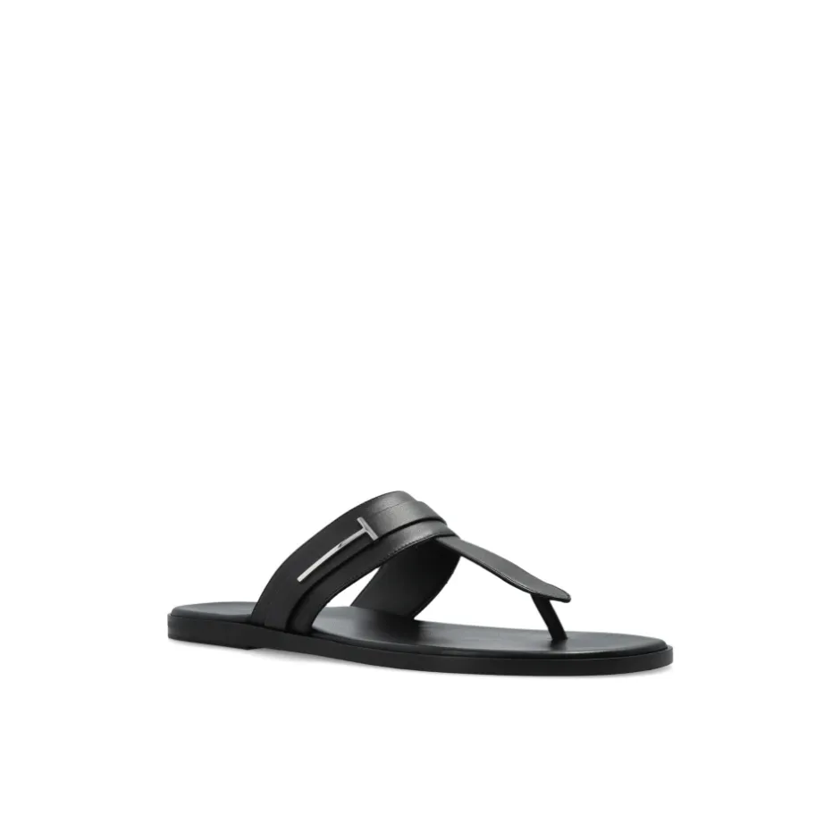 Smooth Leather T-Sandal Sandaler