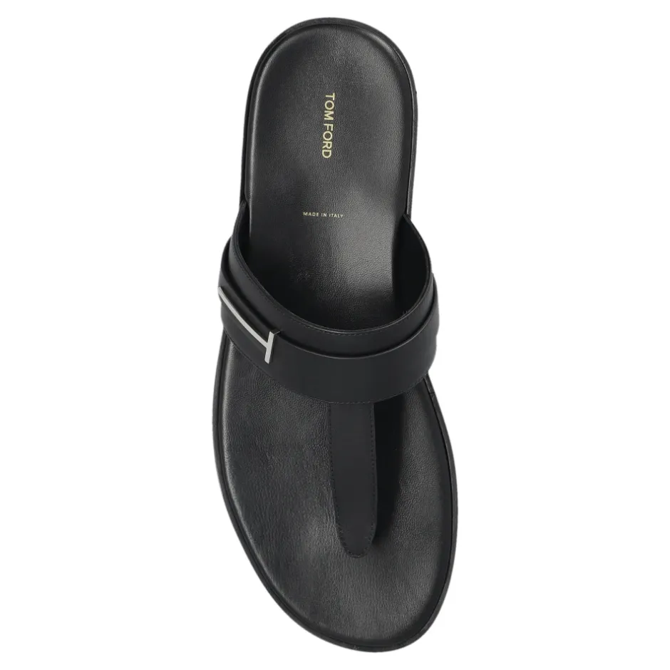 Smooth Leather T-Sandal Sandaler