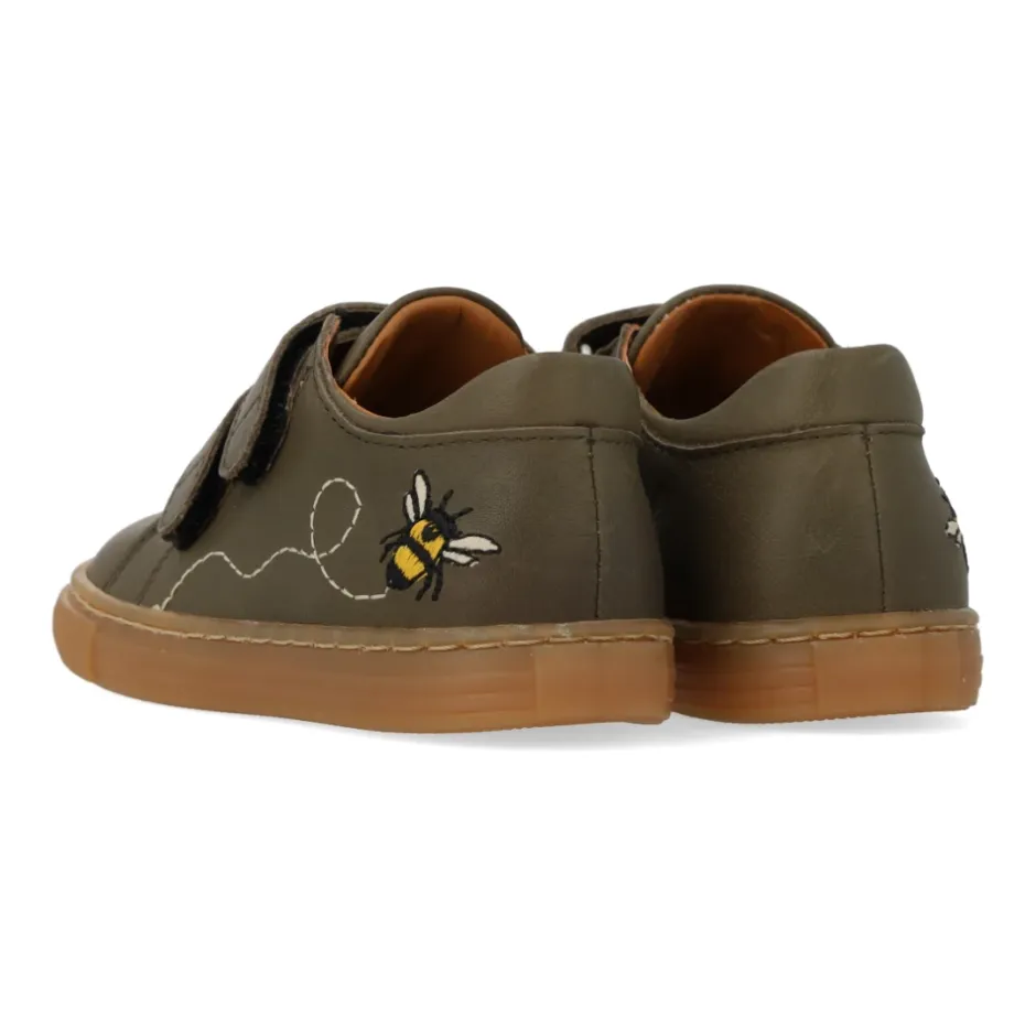 Sneaker med broderi og velcro Børn Sneakers