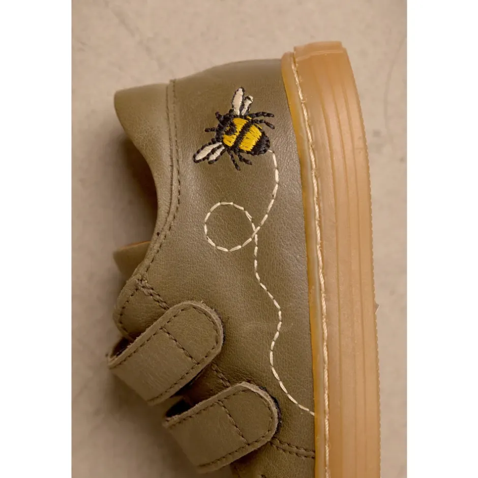 Sneaker med broderi og velcro Børn Sneakers