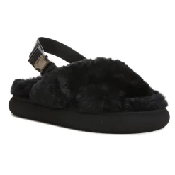 Outlet Solarisse flade sandaler i imiteret pels Dame Sandaler
