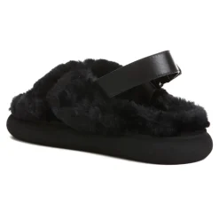 Outlet Solarisse flade sandaler i imiteret pels Dame Sandaler