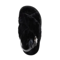 Outlet Solarisse flade sandaler i imiteret pels Dame Sandaler