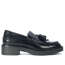 Best Chunky Penny Loafer med Frynser og Kvastdetalje Dame Loafers