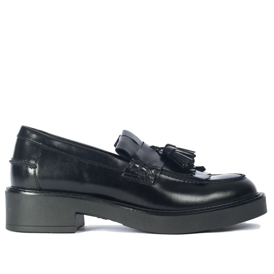 Best Chunky Penny Loafer med Frynser og Kvastdetalje Dame Loafers