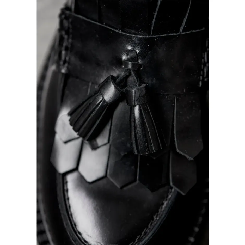 Best Chunky Penny Loafer med Frynser og Kvastdetalje Dame Loafers