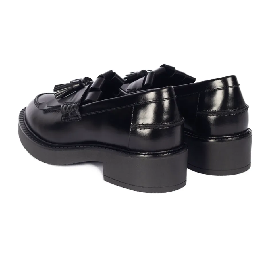 Best Chunky Penny Loafer med Frynser og Kvastdetalje Dame Loafers