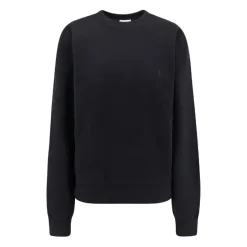 Discount Crew-neck Sweater med Cassandre Broderi Dame Sweatshirts