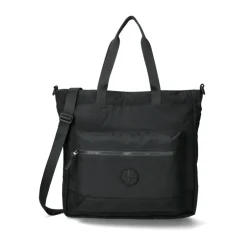 Online Iridescent Nylon Metal Tote Taske Dame Indkøbstasker