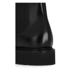 Clearance Læder Ankelstøvler med Elastikbånd Chelsea Boots