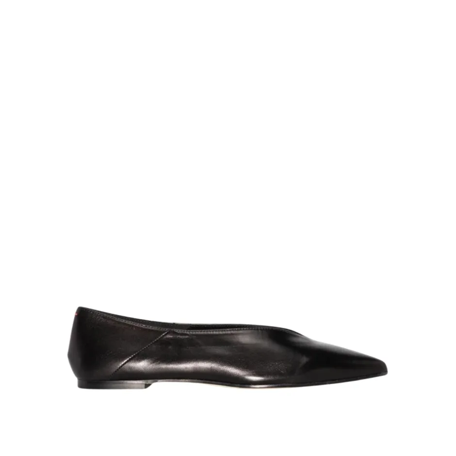 Clearance læder balletflader Dame Ballerina Sko